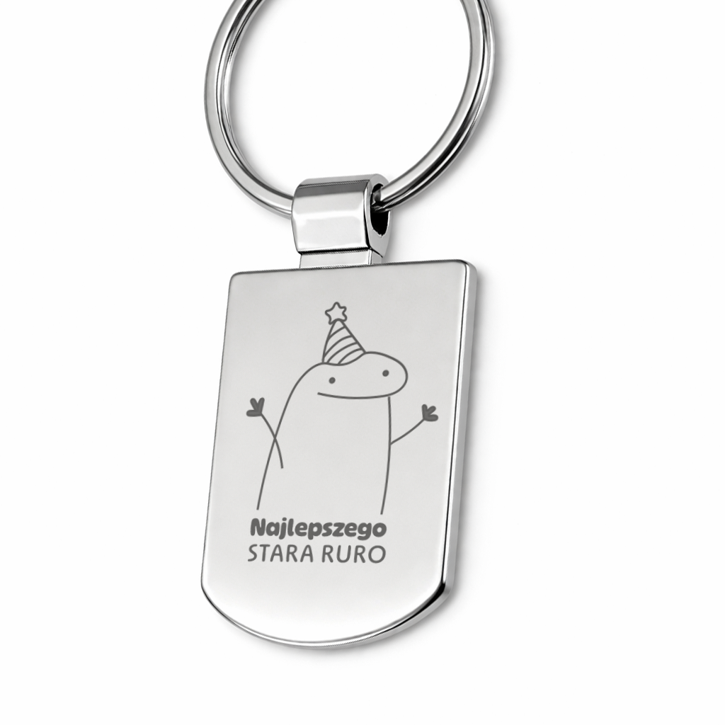 Brelok z grawerem "Najlepszego stara ruro"