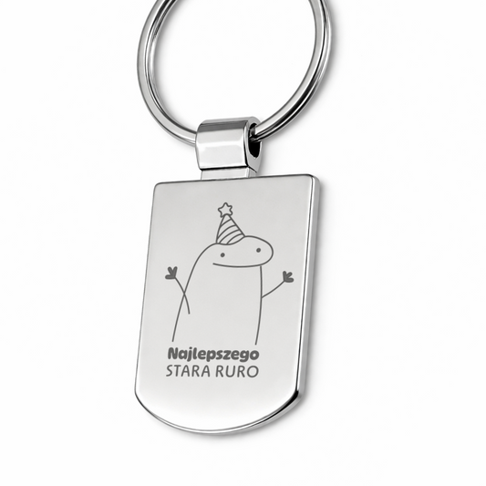 Brelok z grawerem "Najlepszego stara ruro"