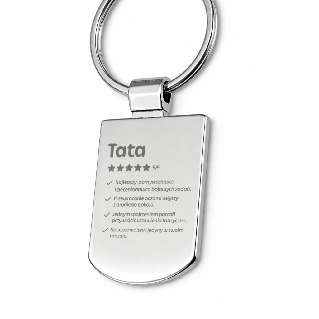 Brelok z grawerem "Tata 5/5"