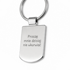 Brelok z grawerem "Proszę mnie dzisiaj nie wkurwiać"