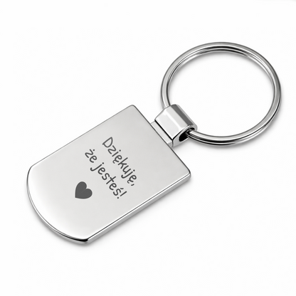 Brelok z grawerem "Dziękuję, że jesteś"