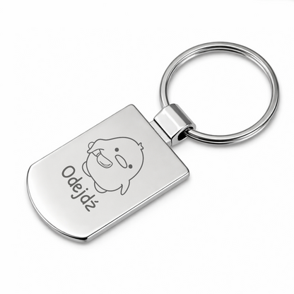 Brelok z grawerem "Odejdź"