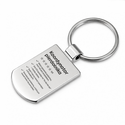 Brelok z grawerem "Koordynator pierdolnika"