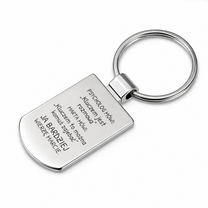 Brelok z grawerem "Psycholog mówi"