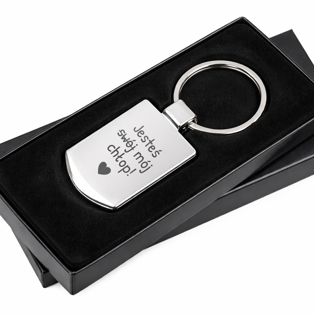 Brelok z grawerem "Jesteś (swój) mój chłop"