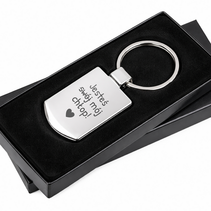 Brelok z grawerem "Jesteś (swój) mój chłop"