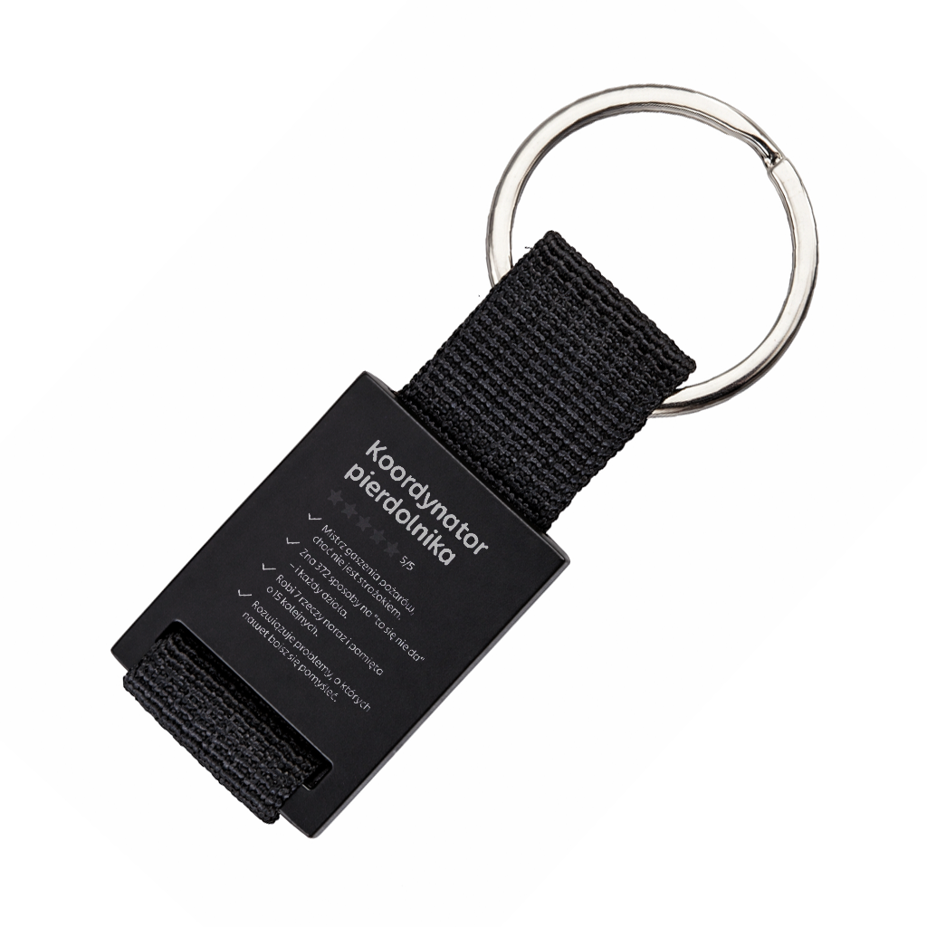 Brelok z grawerem "Koordynator pierdolnika"