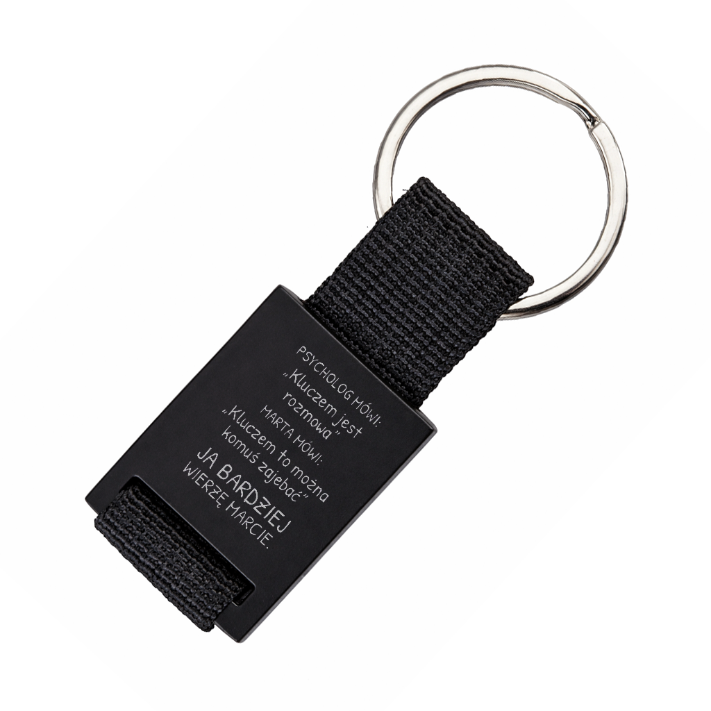 Brelok z grawerem "Psycholog mówi"