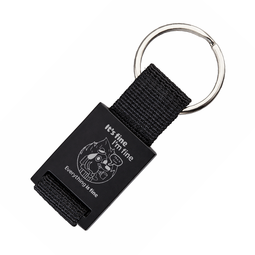 Brelok z grawerem "It's fine, I'm fine"