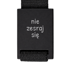 Brelok z grawerem "nie zesraj się"