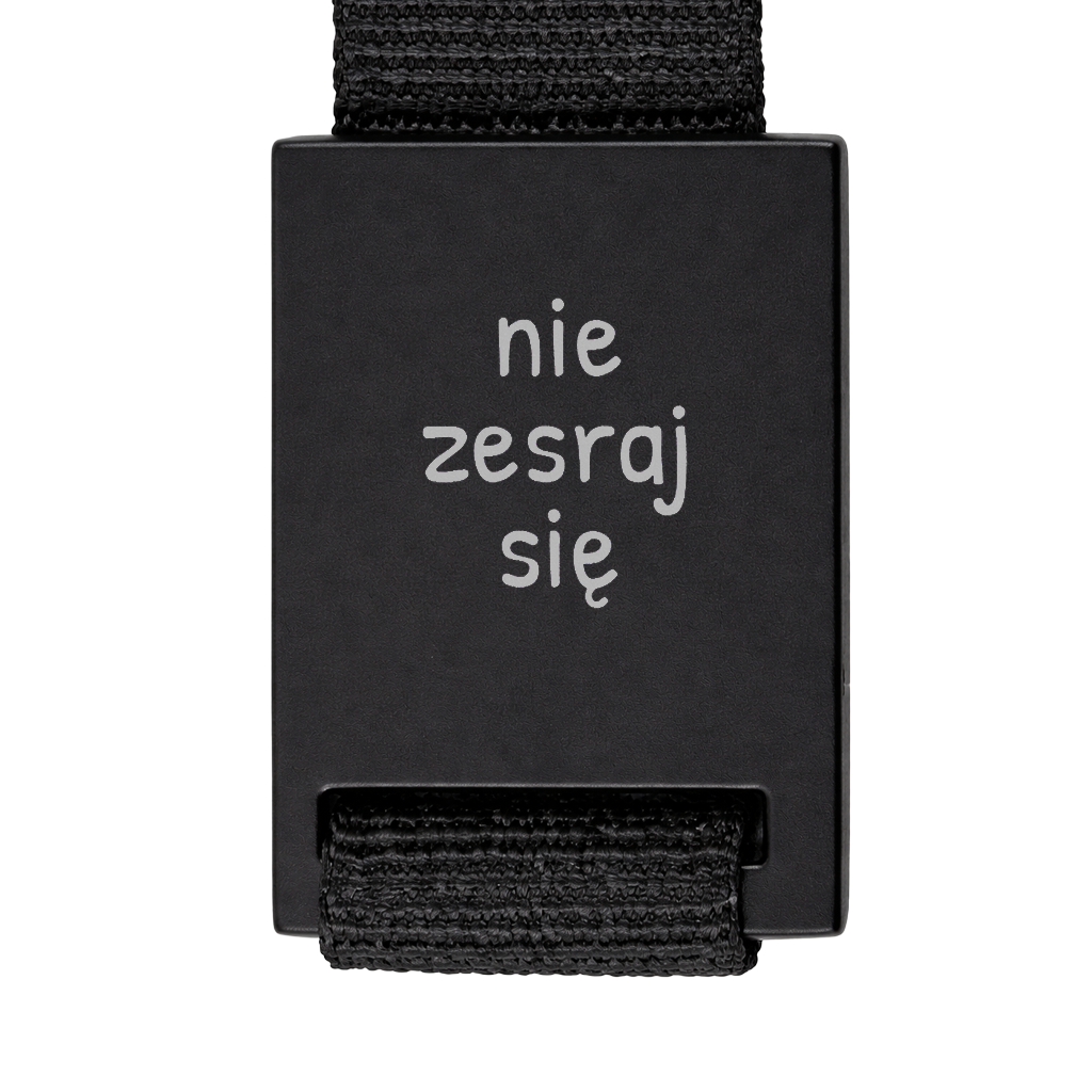 Brelok z grawerem "nie zesraj się"