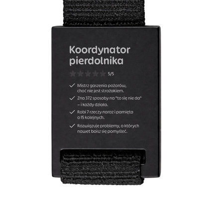 Brelok z grawerem "Koordynator pierdolnika"