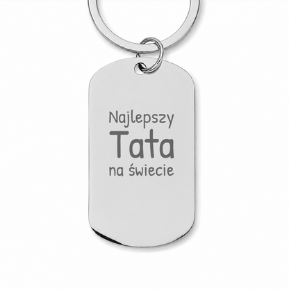 Brelok z grawerem "Najlepszy Tata na świecie"
