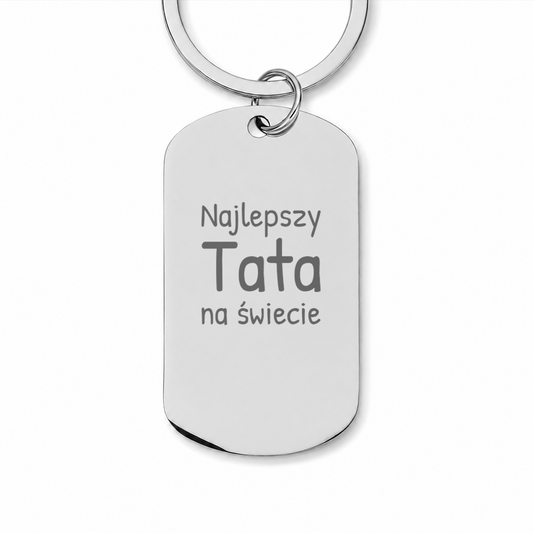 Brelok z grawerem "Najlepszy Tata na świecie"