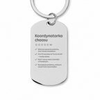 Brelok z grawerem "Koordynatorka chaosu"