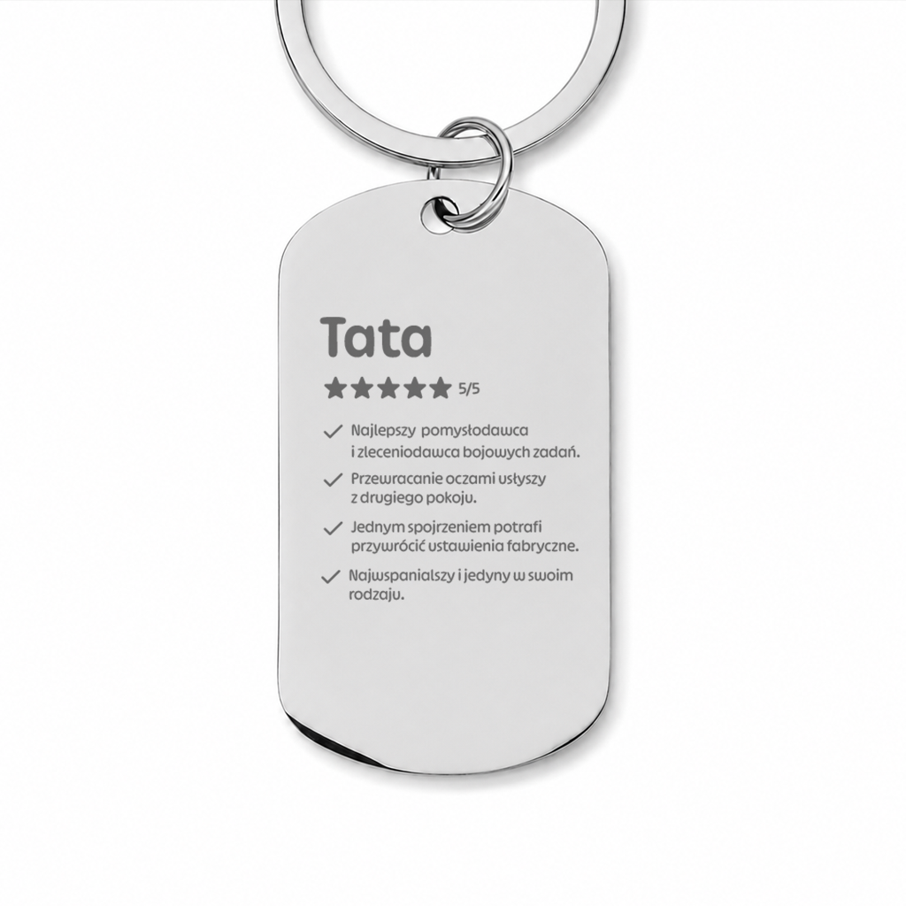 Brelok z grawerem "Tata 5/5"