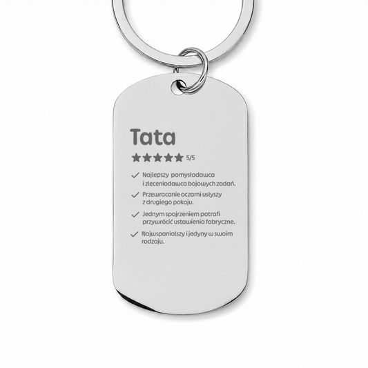 Brelok z grawerem "Tata 5/5"