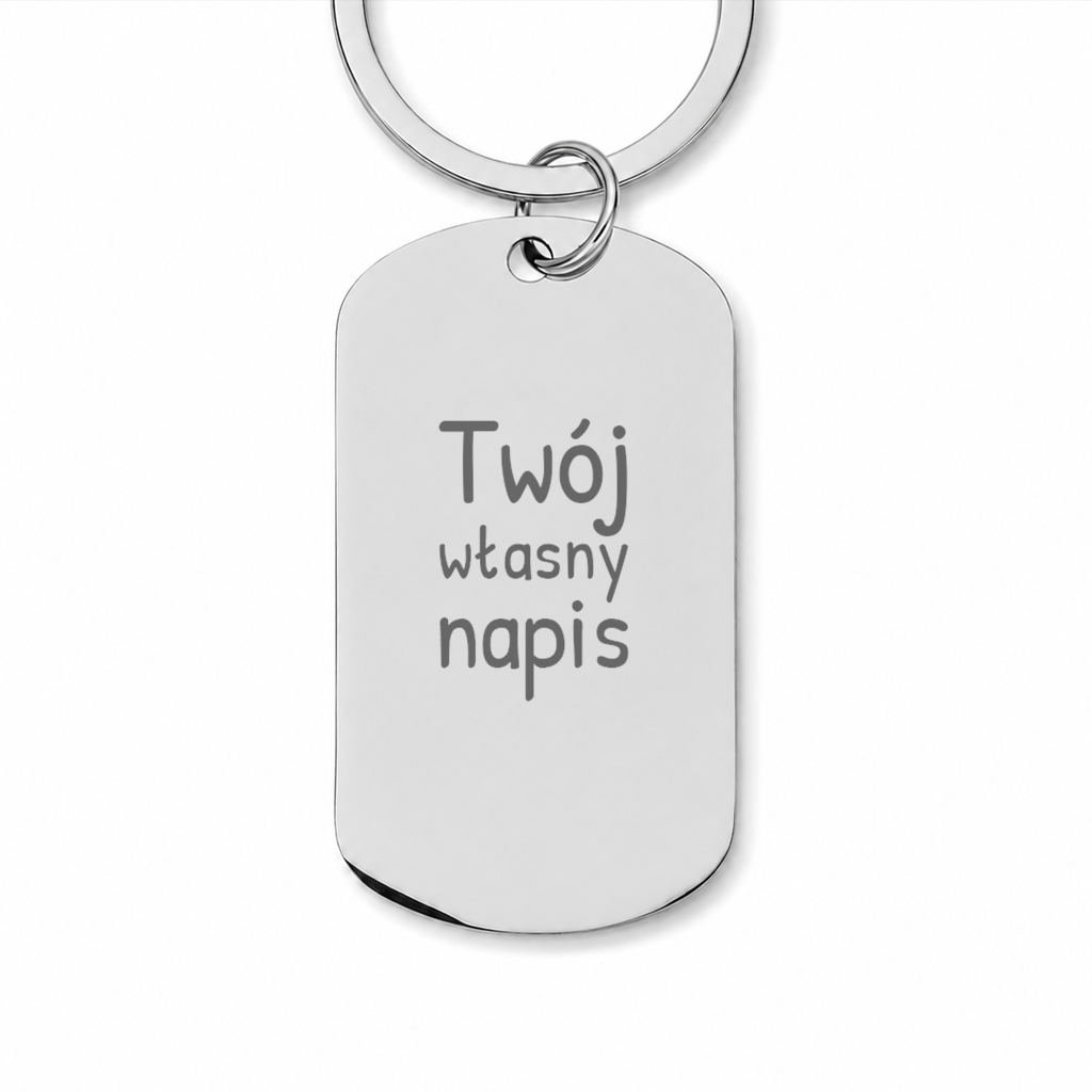 Brelok z grawerem "Twój własny napis"