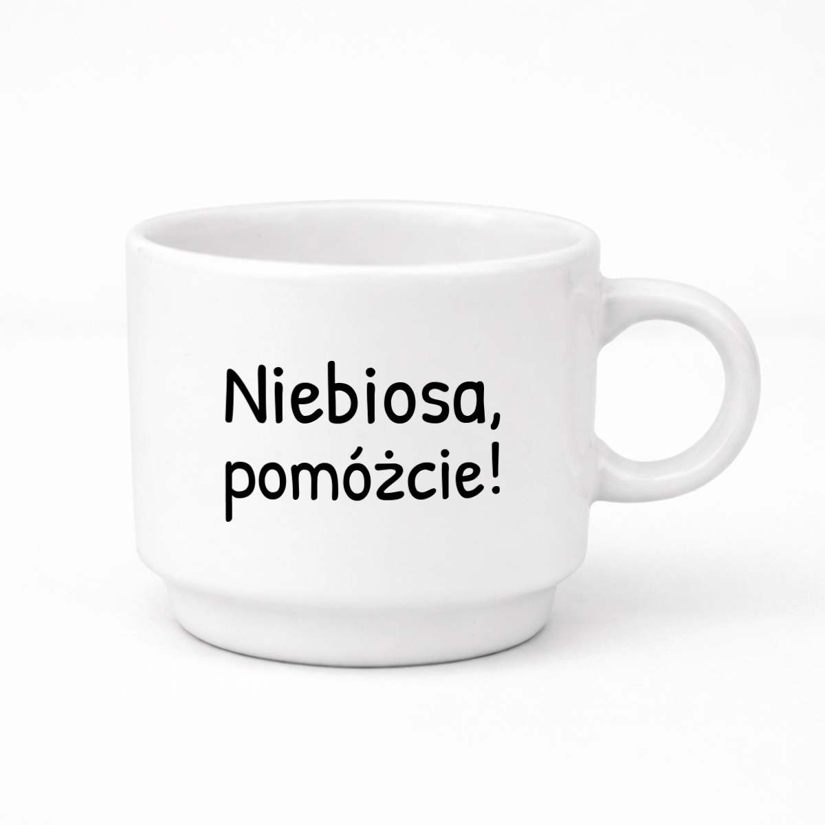 Filiżanka 250 ml z nadrukiem "Niebiosa, pomóżcie!"