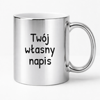 Kubek SREBRNY z własnym napisem