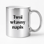 Kubek SREBRNY z własnym napisem