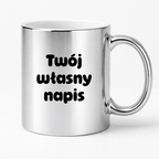 Kubek SREBRNY z własnym napisem