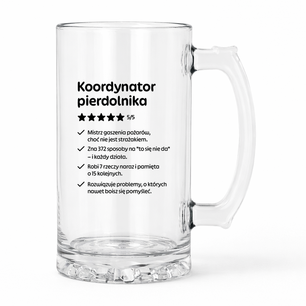 KUFEL z nadrukiem "Koordynator pierdolnika"