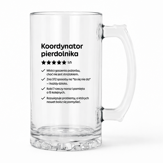 KUFEL z nadrukiem "Koordynator pierdolnika"