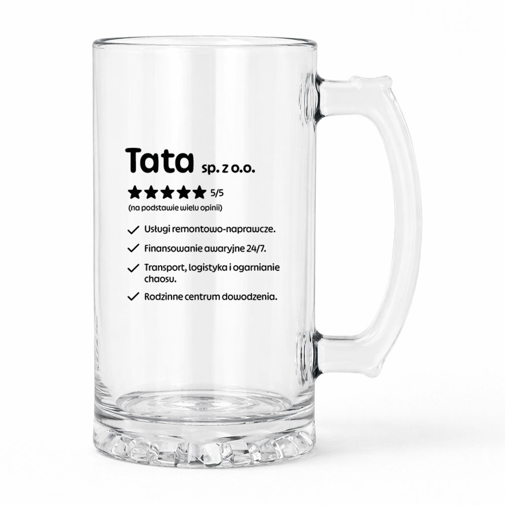KUFEL z nadrukiem "Tata sp. z o.o."