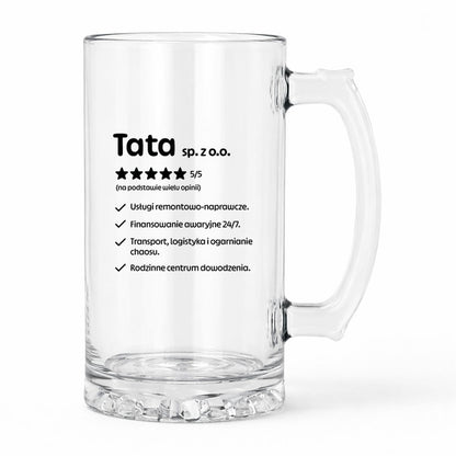 KUFEL z nadrukiem "Tata sp. z o.o."