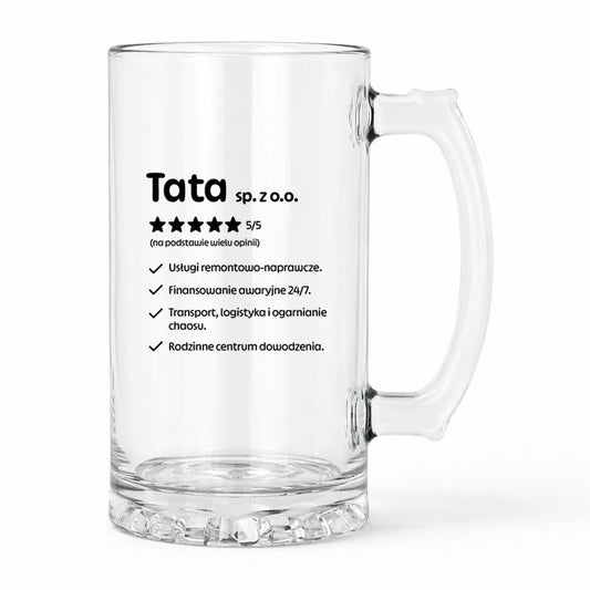 KUFEL z nadrukiem "Tata sp. z o.o."