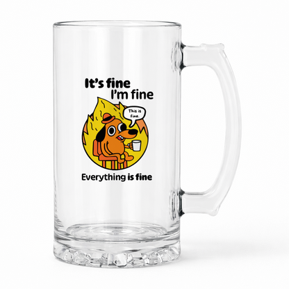 KUFEL z nadrukiem "It's fine, I'm fine, Everything is fine"