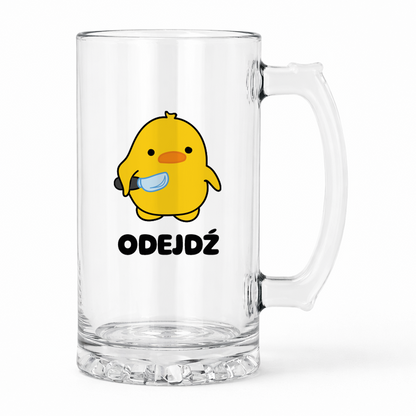 KUFEL z nadrukiem "Odejdź"