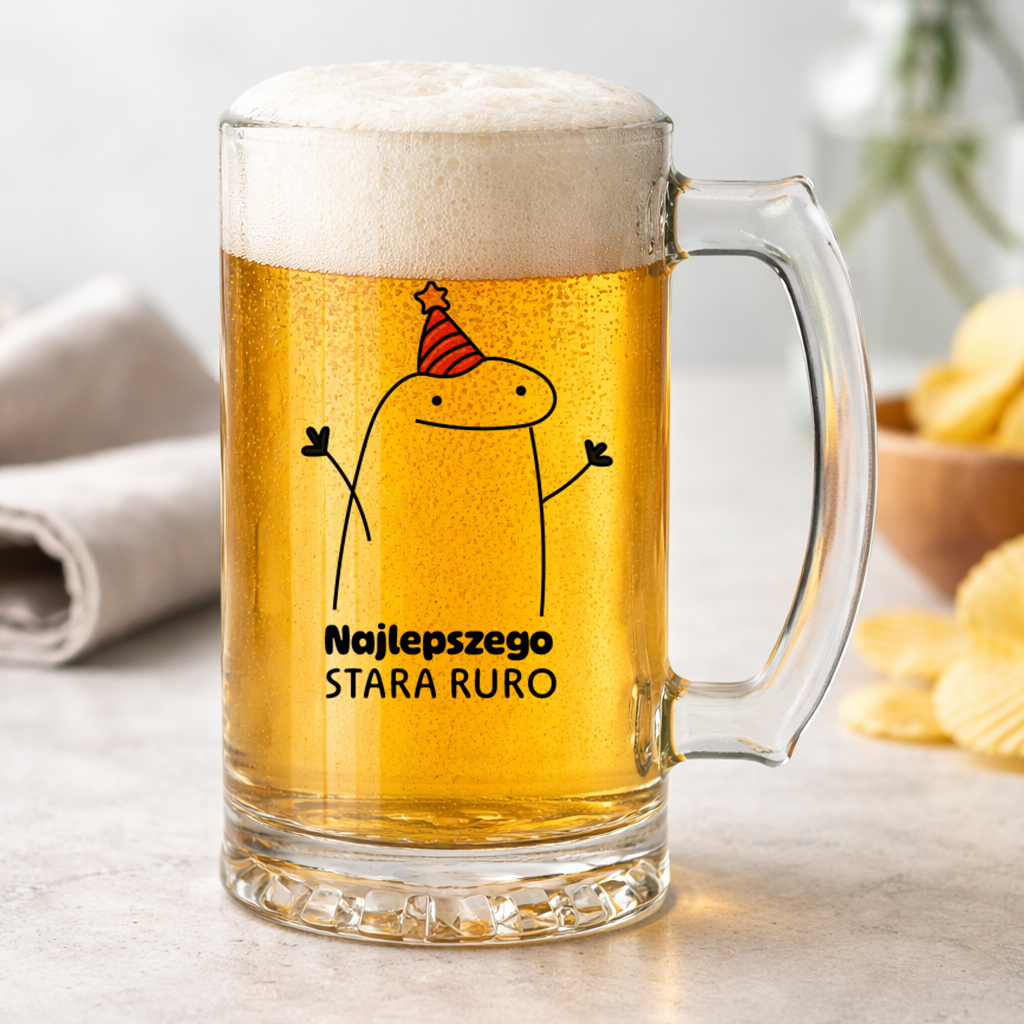 KUFEL z nadrukiem "Najlepszego stara ruro"