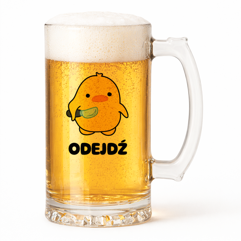 KUFEL z nadrukiem "Odejdź"