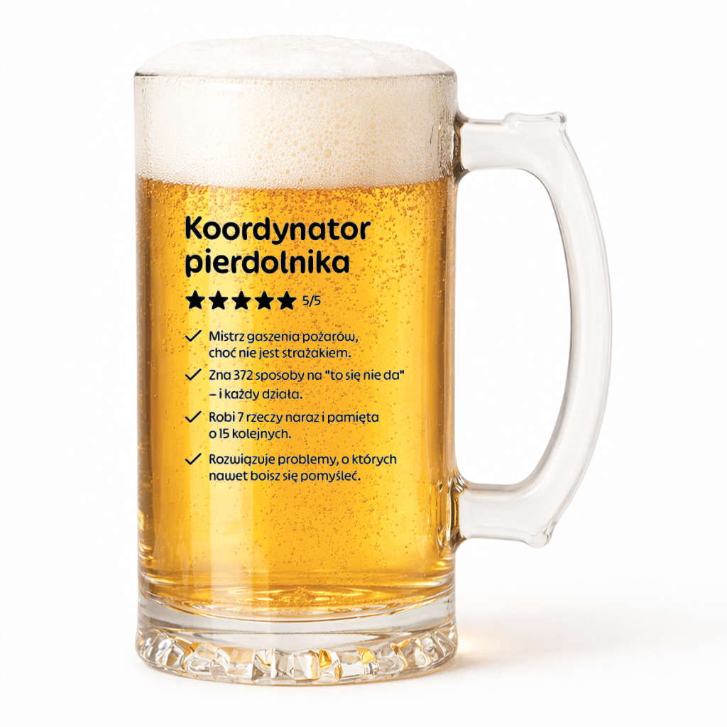 KUFEL z nadrukiem "Koordynator pierdolnika"