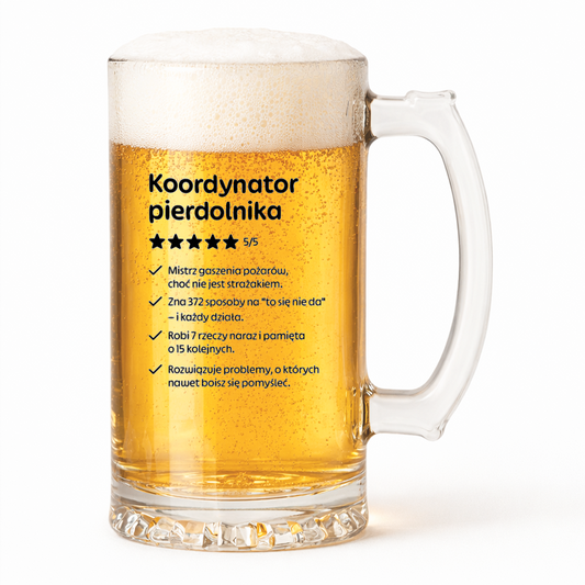 KUFEL z nadrukiem "Koordynator pierdolnika"