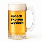 KUFEL z nadrukiem "wdech i kurwa wydech"