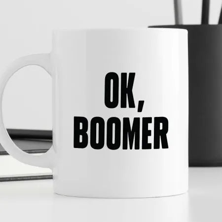 Kubek z nadrukiem "Ok, boomer"