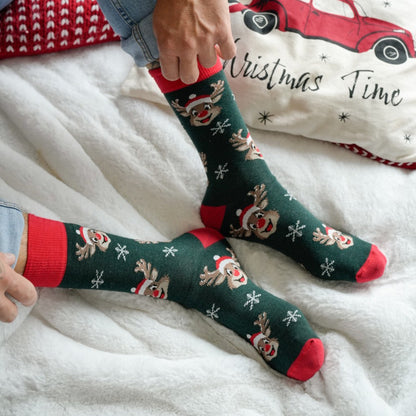 Skarpetki świąteczne w renifery