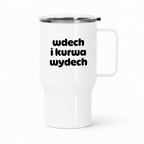 Kubek termiczny z nadrukiem "wdech i kurwa wydech"