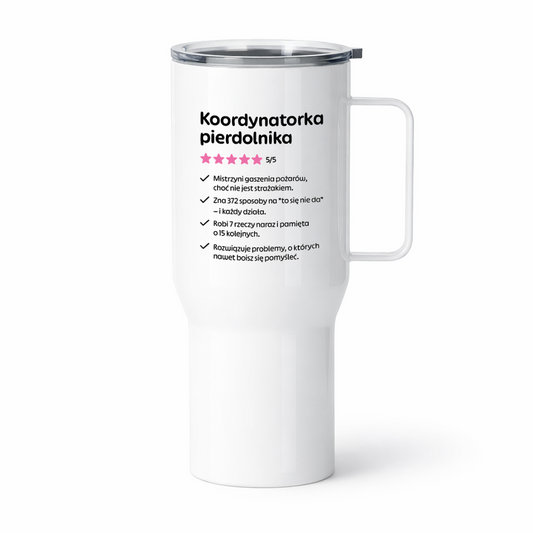Kubek termiczny z nadrukiem "Koordynatorka pierdolnika"
