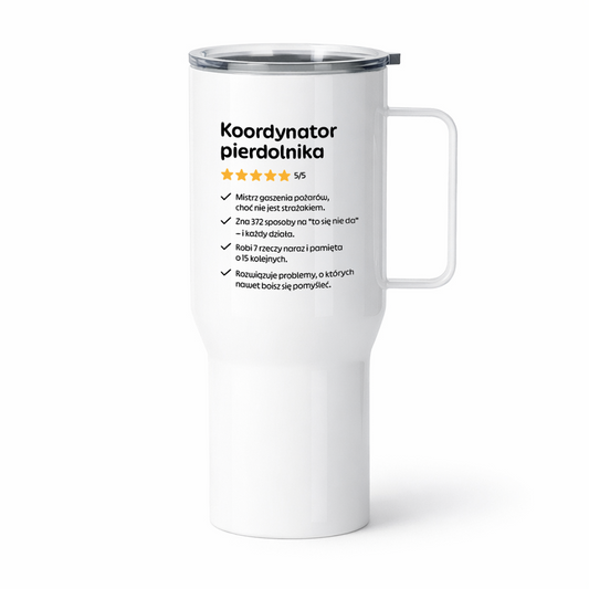 Kubek termiczny z nadrukiem "Koordynator pierdolnika"