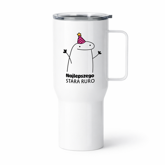 Kubek termiczny z nadrukiem "Najlepszego stara ruro"