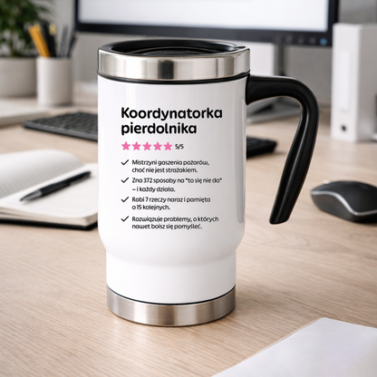 Kubek termiczny z nadrukiem "Koordynatorka pierdolnika"