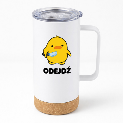 Kubek termiczny z nadrukiem "Odejdź"
